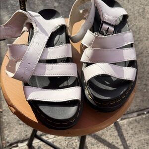 Dr. Martens white Leather Strappy Sandals